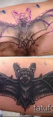 Фото тату летучая мышь в армии — 06062017 — пример — 004 Tattoo bat in the army