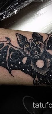 Фото тату летучая мышь в армии — 06062017 — пример — 037 Tattoo bat in the army