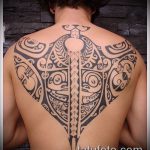 тату на спине №954 - классный вариант рисунка, который удачно можно использовать для переделки и нанесения как тату на спине женское