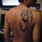 тату на спине №688 - достойный вариант рисунка, который удачно можно использовать для переделки и нанесения как тату на спине цветы