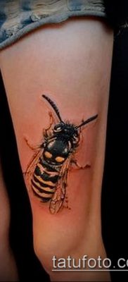 Фото тату оса насекомое — мехенди — 12062017 — пример — 003 Tatu wasp insect