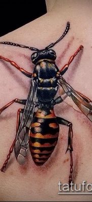 Фото тату оса насекомое — мехенди — 12062017 — пример — 005 Tatu wasp insect