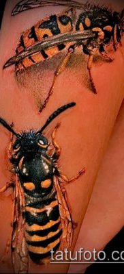 Фото тату оса насекомое — мехенди — 12062017 — пример — 007 Tatu wasp insect