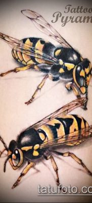 Фото тату оса насекомое — мехенди — 12062017 — пример — 008 Tatu wasp insect