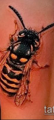 Фото тату оса насекомое — мехенди — 12062017 — пример — 017 Tatu wasp insect