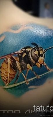 Фото тату оса насекомое — мехенди — 12062017 — пример — 018 Tatu wasp insect