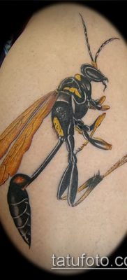 Фото тату оса насекомое — мехенди — 12062017 — пример — 030 Tatu wasp insect