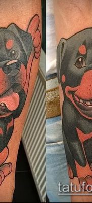 Фото тату ротвейлер — 06062017 — пример — 025 Rottweiler tattoo