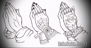 Фото тату руки молитва - 12062017 - пример - 047 Tattoo hands prayer
