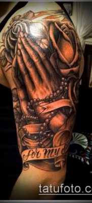 Фото тату руки молитва — 12062017 — пример — 125 Tattoo hands prayer