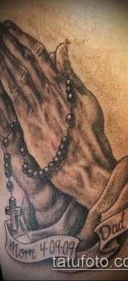 Фото тату руки молитва — 12062017 — пример — 149 Tattoo hands prayer