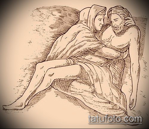 Эскиз для тату Иисуса Христа — 07062017 — пример — 002 SKETCHES tattoo of Jesus Christ