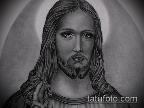 Эскиз для тату Иисуса Христа — 07062017 — пример — 003 SKETCHES tattoo of Jesus Christ