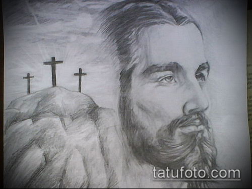 Эскиз для тату Иисуса Христа — 07062017 — пример — 004 SKETCHES tattoo of Jesus Christ