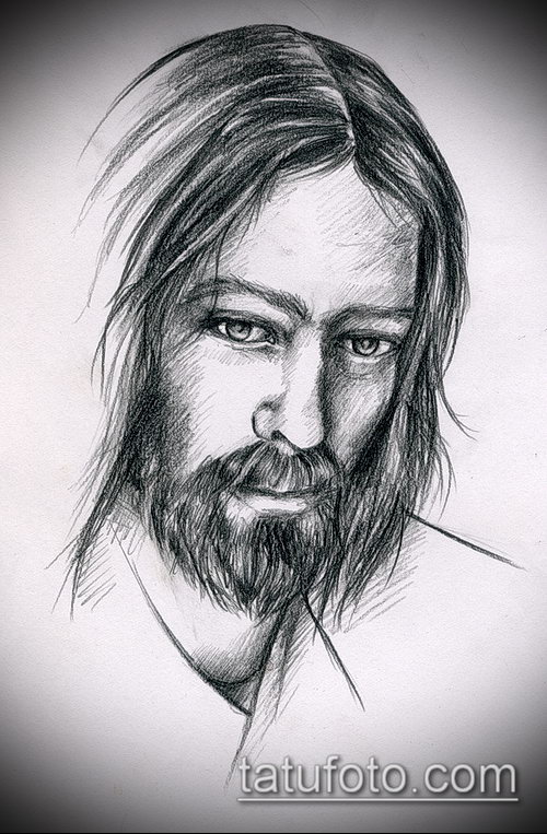 Эскиз для тату Иисуса Христа — 07062017 — пример — 007 SKETCHES tattoo of Jesus Christ