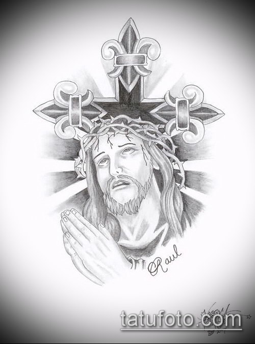 Эскиз для тату Иисуса Христа — 07062017 — пример — 018 SKETCHES tattoo of Jesus Christ