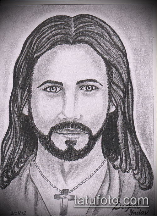 Эскиз для тату Иисуса Христа — 07062017 — пример — 022 SKETCHES tattoo of Jesus Christ._371