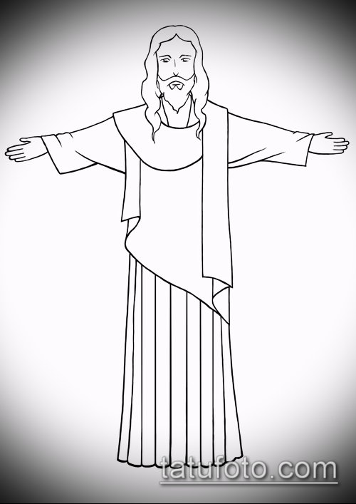 Эскиз для тату Иисуса Христа — 07062017 — пример — 023 SKETCHES tattoo of Jesus Christ._521