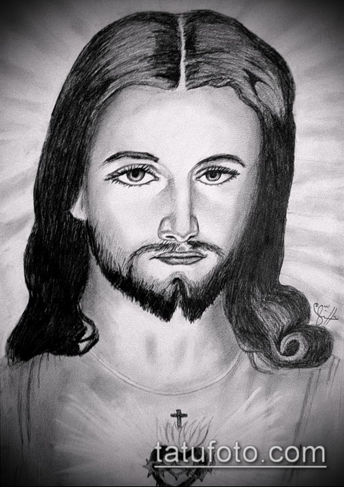 Эскиз для тату Иисуса Христа — 07062017 — пример — 024 SKETCHES tattoo of Jesus Christ._536