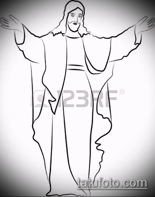 Эскиз для тату Иисуса Христа — 07062017 — пример — 034 SKETCHES tattoo of Jesus Christ._345