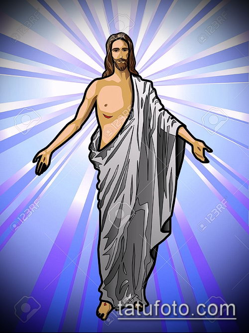 Эскиз для тату Иисуса Христа — 07062017 — пример — 035 SKETCHES tattoo of Jesus Christ._459