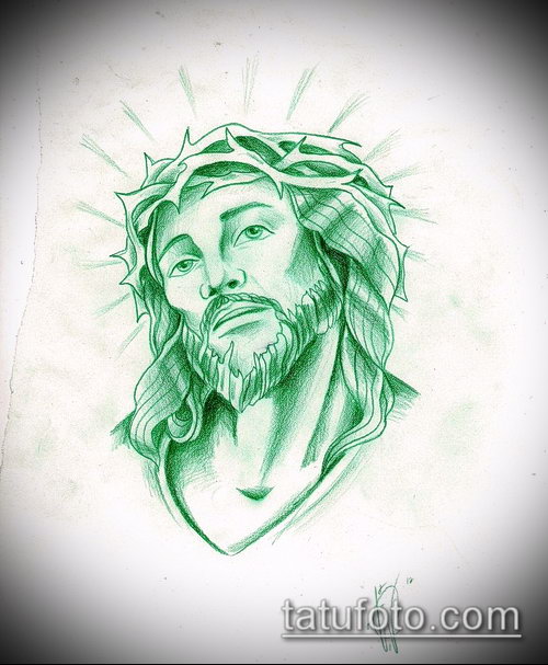 Эскиз для тату Иисуса Христа — 07062017 — пример — 039 SKETCHES tattoo of Jesus Christ