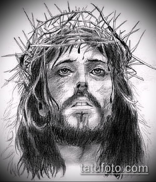 Эскиз для тату Иисуса Христа — 07062017 — пример — 041 SKETCHES tattoo of Jesus Christ