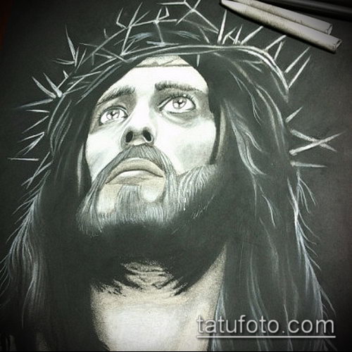 Эскиз для тату Иисуса Христа — 07062017 — пример — 044 SKETCHES tattoo of Jesus Christ