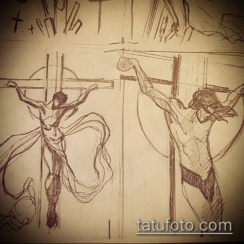 Эскиз для тату Иисуса Христа — 07062017 — пример — 045 SKETCHES tattoo of Jesus Christ