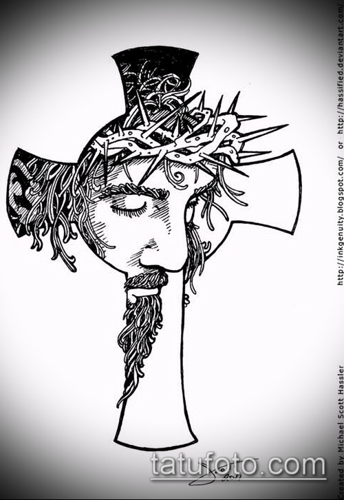 Эскиз для тату Иисуса Христа — 07062017 — пример — 046 SKETCHES tattoo of Jesus Christ._89