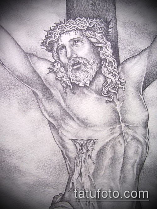 Эскиз для тату Иисуса Христа — 07062017 — пример — 049 SKETCHES tattoo of Jesus Christ
