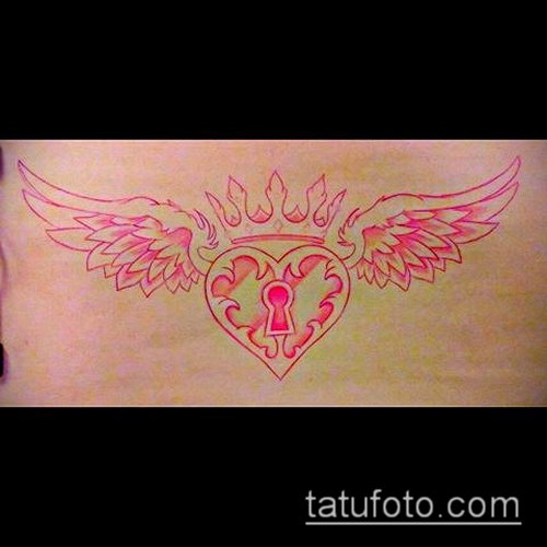 Эскиз для татуировки ключ и замок — 07062017 — пример — 014 tattoo key and lock