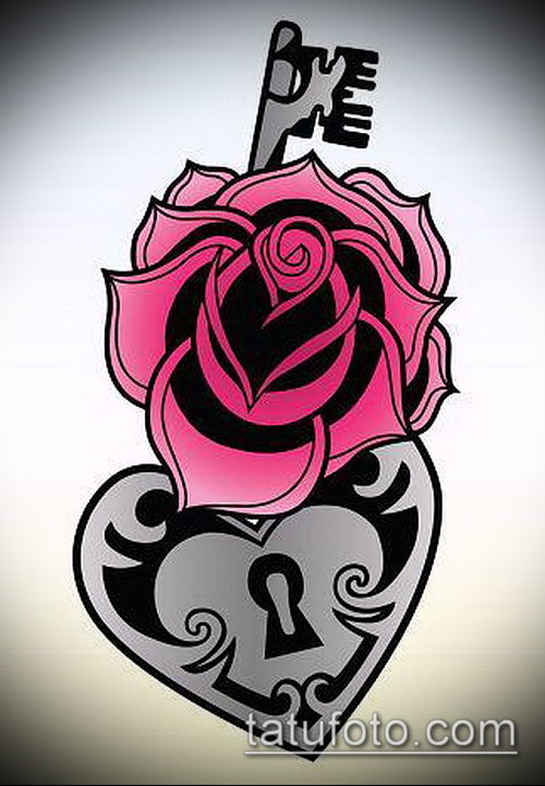 rose with locked heat-shape key