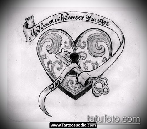 Эскиз для татуировки ключ и замок — 07062017 — пример — 043 tattoo key and lock.com_6