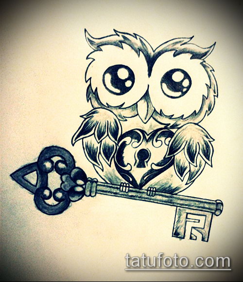 Эскиз для татуировки ключ и замок — 07062017 — пример — 064 tattoo key and lock._84