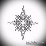 Эскиз тату звезды на ключице №164 - достойный вариант рисунка, который успешно можно использовать для переделки и нанесения как тату звезды на ключицах и коленях