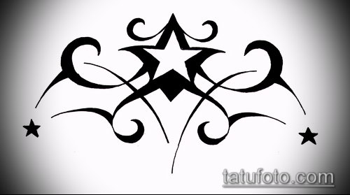 Эскиз тату звезды на ключице — 07062017 — пример — 021 tattoo stars on the collarbone._239