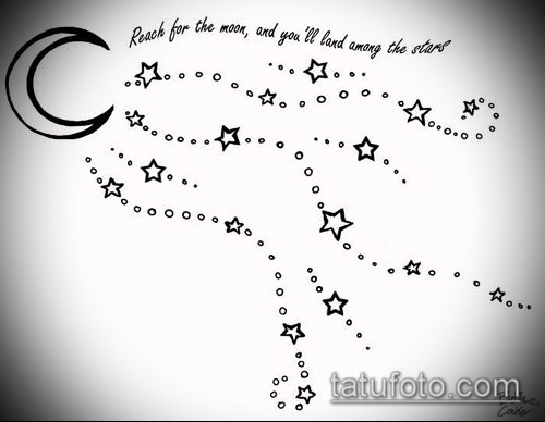 Эскиз тату звезды на ключице — 07062017 — пример — 022 tattoo stars on the collarbone._172