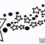 Эскиз тату звезды на ключице №138 - классный вариант рисунка, который легко можно использовать для переделки и нанесения как тату звезды на ключицах и коленях
