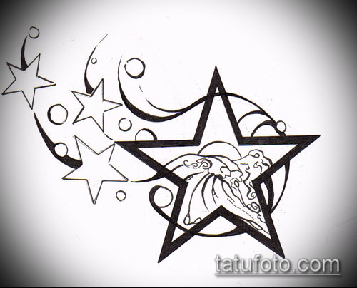Эскиз тату звезды на ключице — 07062017 — пример — 031 tattoo stars on the collarbone._67