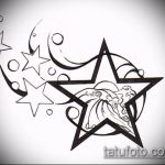 Эскиз тату звезды на ключице №823 - прикольный вариант рисунка, который успешно можно использовать для преобразования и нанесения как тату звезды на ключицах у девушек