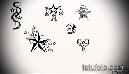Эскиз тату звезды на ключице — 07062017 — пример — 033 tattoo stars on the collarbone._96