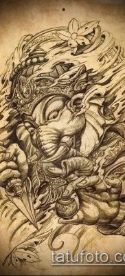 Фото тату Ганеша — 21072017 — пример — 011 Ganesha tattoo