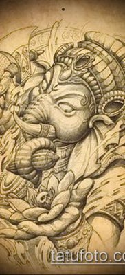 Фото тату Ганеша — 21072017 — пример — 023 Ganesha tattoo