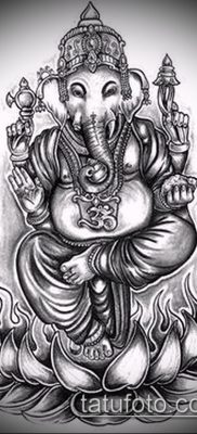Фото тату Ганеша — 21072017 — пример — 030 Ganesha tattoo