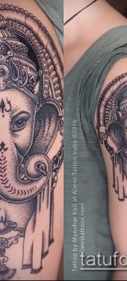 Фото тату Ганеша — 21072017 — пример — 061 Ganesha tattoo