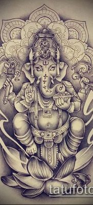 Фото тату Ганеша — 21072017 — пример — 075 Ganesha tattoo