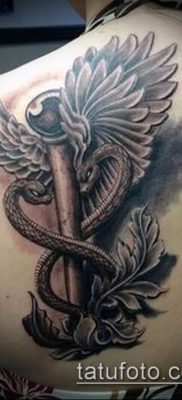 Фото тату крылья Гермеса — 06072017 — пример — 002 Tattoo wings of Hermes