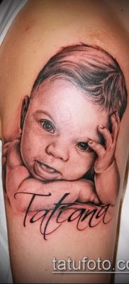 Фото тату портрет своего ребе — 01072017 — пример — 006 Tattoo portrait child_tatufoto.com