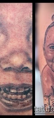 Фото тату портрет своего ребе — 01072017 — пример — 015 Tattoo portrait child_tatufoto.com